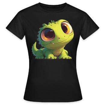 Eidechsen Eidechse - Frauen T-Shirt - Schwarz - Vorne - AI Model Female 172 dark (172cm)