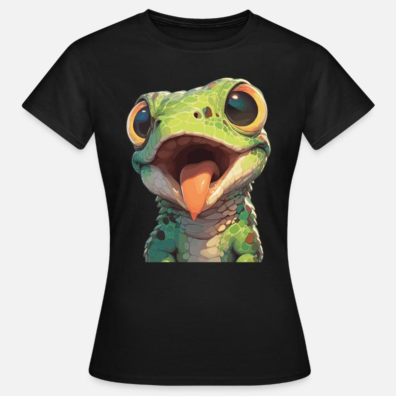 Eidechsen Eidechse - Frauen T-Shirt - Schwarz