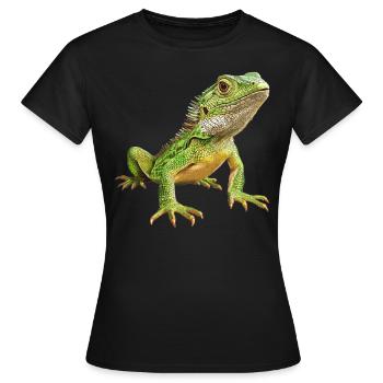 Eidechsen Eidechse - Frauen T-Shirt - Schwarz - Vorne - AI Model Female 172 dark (172cm)