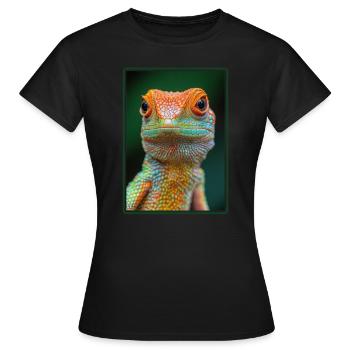 Eidechsen Eidechse - Frauen T-Shirt - Schwarz - Vorne - AI Model Female 172 dark (172cm)