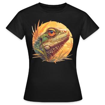 Eidechsen Eidechse - Frauen T-Shirt - Schwarz - Vorne - AI Model Female 172 dark (172cm)