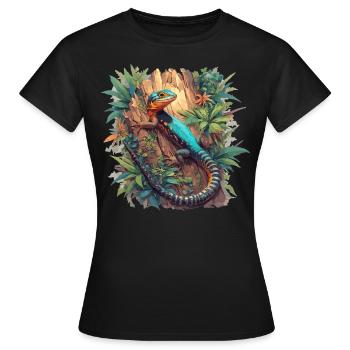 Eidechsen Eidechse - Frauen T-Shirt - Schwarz - Vorne - AI Model Female 172 dark (172cm)