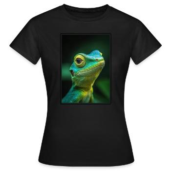 Eidechsen Eidechse - Frauen T-Shirt - Schwarz - Vorne - AI Model Female 172 dark (172cm)