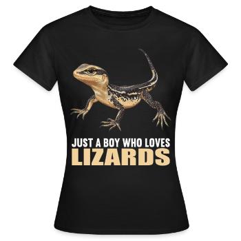 Eidechsen Eidechse - Frauen T-Shirt - Schwarz - Vorne - AI Model Female 172 dark (172cm)