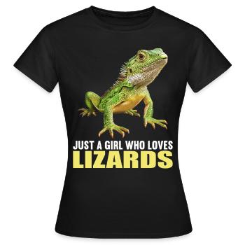 Eidechsen Eidechse - Frauen T-Shirt - Schwarz - Vorne - AI Model Female 172 dark (172cm)