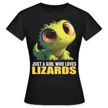 Lézards Lézard - T-shirt Femme - noir - Devant - AI Model Female 172 dark (172cm)