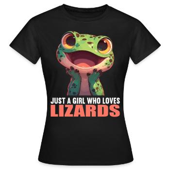 Lézards Lézard - T-shirt Femme - noir - Devant - AI Model Female 172 dark (172cm)