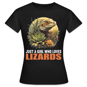 Lézards Lézard - T-shirt Femme - noir - Devant - AI Model Female 172 dark (172cm)