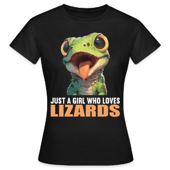 Eidechsen Eidechse - Frauen T-Shirt - Schwarz - Vorne - AI Model Female 172 dark (172cm)