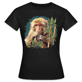 Macaque Macaque - Women's T-Shirt - black - Front - AI Model Female 172 dark (172cm)