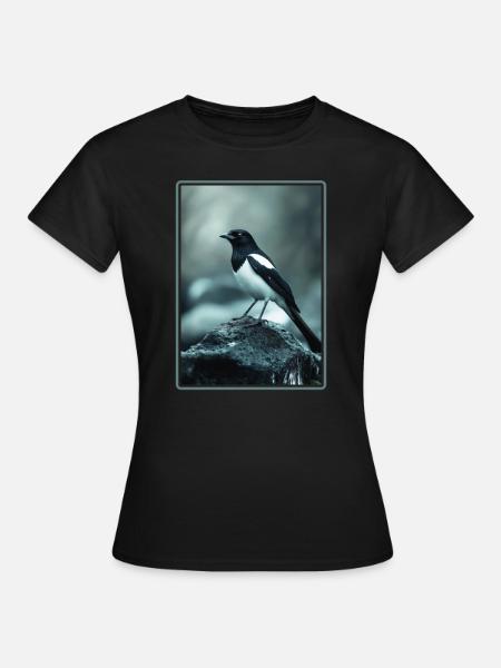Elstern Elster - Frauen T-Shirt - Schwarz