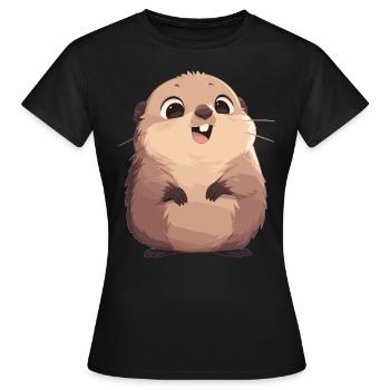 Marmottes Marmottes - T-shirt Femme - noir - Devant - AI Model Female 172 dark (172cm)