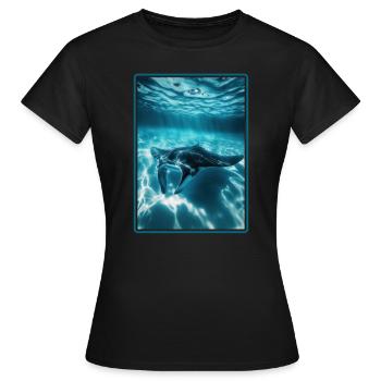 Mantas Manta Rochen - Frauen T-Shirt - Schwarz - Vorne - AI Model Female 172 dark (172cm)