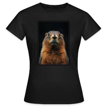 Marmottes Marmottes - T-shirt Femme - noir - Devant - AI Model Female 172 dark (172cm)