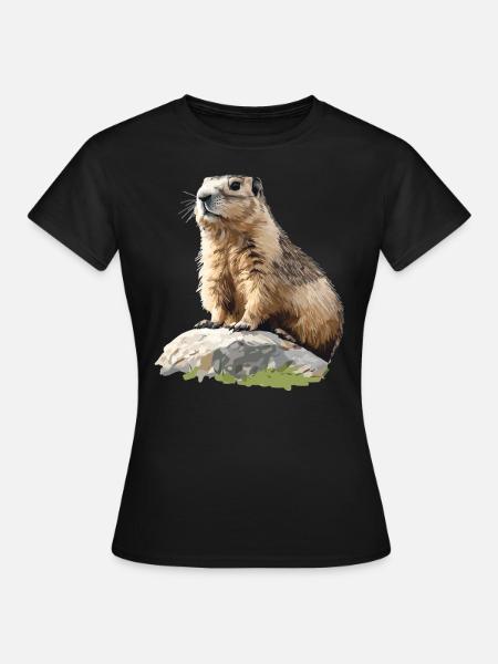 Murmeltiere Murmeltier - Frauen T-Shirt - Schwarz