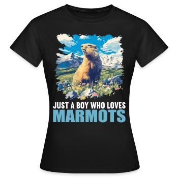 Marmottes Marmottes - T-shirt Femme - noir - Devant - AI Model Female 172 dark (172cm)