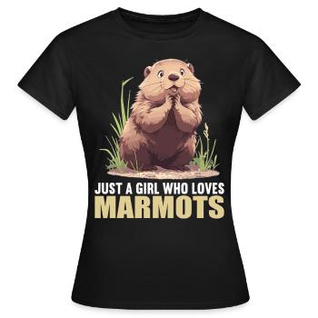 Marmottes Marmottes - T-shirt Femme - noir - Devant - AI Model Female 172 dark (172cm)