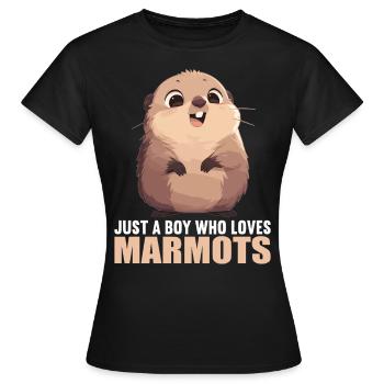 Marmottes Marmottes - T-shirt Femme - noir - Devant - AI Model Female 172 dark (172cm)