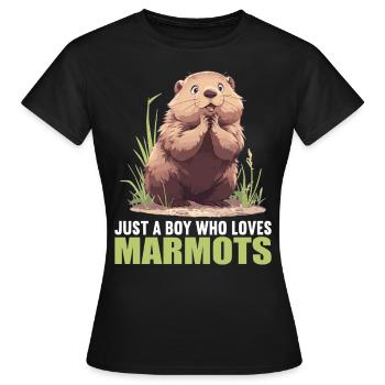 Marmottes Marmottes - T-shirt Femme - noir - Devant - AI Model Female 172 dark (172cm)