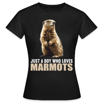 Marmottes Marmottes - T-shirt Femme - noir - Devant - AI Model Female 172 dark (172cm)