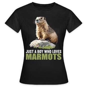 Marmottes Marmottes - T-shirt Femme - noir - Devant - AI Model Female 172 dark (172cm)