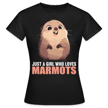 Marmottes Marmottes - T-shirt Femme - noir - Devant - AI Model Female 172 dark (172cm)
