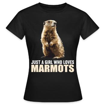 Marmottes Marmottes - T-shirt Femme - noir - Devant - AI Model Female 172 dark (172cm)