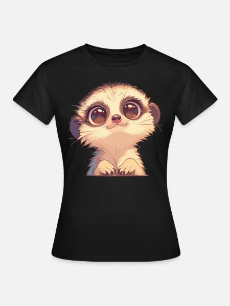 Meerkat Erdmännchen - Frauen T-Shirt - Schwarz