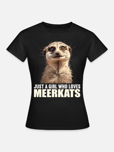 Meerkat Erdmännchen - Frauen T-Shirt - Schwarz
