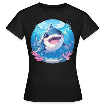 Great White Sharks Great White Shark - Women's T-Shirt - black - Front - AI Model Female 172 dark (172cm)