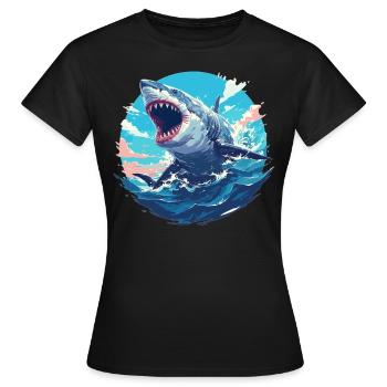 Great White Sharks Great White Shark - Women's T-Shirt - black - Front - AI Model Female 172 dark (172cm)