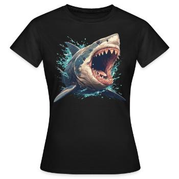 Great White Sharks Great White Shark - Women's T-Shirt - black - Front - AI Model Female 172 dark (172cm)