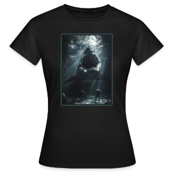 Great White Sharks Great White Shark - Women's T-Shirt - black - Front - AI Model Female 172 dark (172cm)