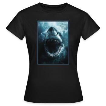 Great White Sharks Great White Shark - Women's T-Shirt - black - Front - AI Model Female 172 dark (172cm)