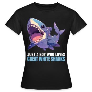 Great White Sharks Great White Shark - Women's T-Shirt - black - Front - AI Model Female 172 dark (172cm)