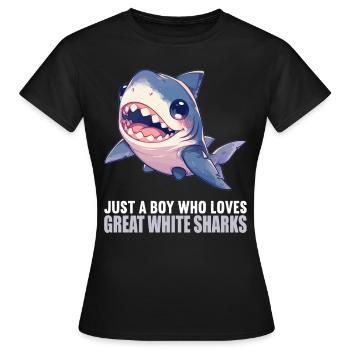 Great White Sharks Great White Shark - Women's T-Shirt - black - Front - AI Model Female 172 dark (172cm)