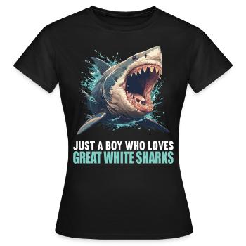 Great White Sharks Great White Shark - Women's T-Shirt - black - Front - AI Model Female 172 dark (172cm)
