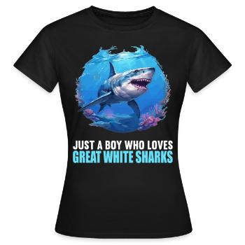 Great White Sharks Great White Shark - Women's T-Shirt - black - Front - AI Model Female 172 dark (172cm)