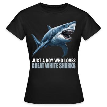 Great White Sharks Great White Shark - Women's T-Shirt - black - Front - AI Model Female 172 dark (172cm)