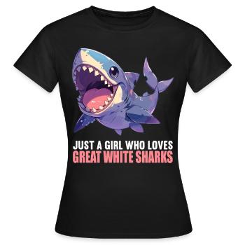 Great White Sharks Great White Shark - Women's T-Shirt - black - Front - AI Model Female 172 dark (172cm)