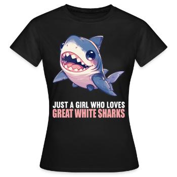 Great White Sharks Great White Shark - Women's T-Shirt - black - Front - AI Model Female 172 dark (172cm)