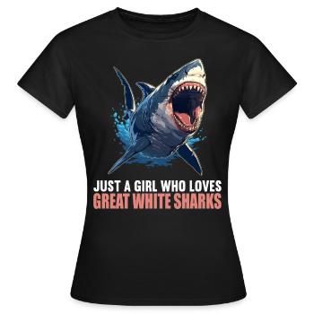 Great White Sharks Great White Shark - Women's T-Shirt - black - Front - AI Model Female 172 dark (172cm)