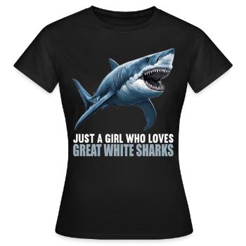 Great White Sharks Great White Shark - Women's T-Shirt - black - Front - AI Model Female 172 dark (172cm)
