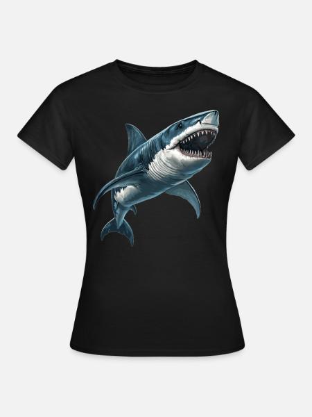 Haie Hai - Frauen T-Shirt - Schwarz