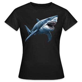 Haie Hai - Frauen T-Shirt - Schwarz - Vorne - AI Model Female 172 dark (172cm)