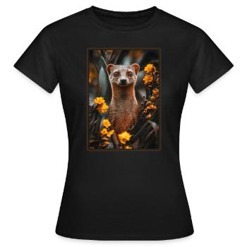La mangouste de mangouste - T-shirt Femme - noir - Devant - AI Model Female 172 dark (172cm)