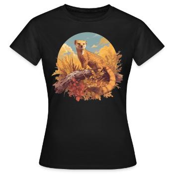 La mangouste de mangouste - T-shirt Femme - noir - Devant - AI Model Female 172 dark (172cm)