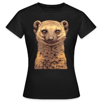 La mangouste de mangouste - T-shirt Femme - noir - Devant - AI Model Female 172 dark (172cm)