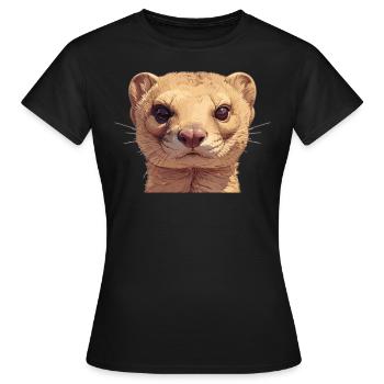 La mangouste de mangouste - T-shirt Femme - noir - Devant - AI Model Female 172 dark (172cm)