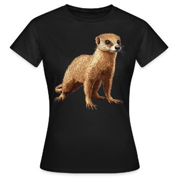 La mangouste de mangouste - T-shirt Femme - noir - Devant - AI Model Female 172 dark (172cm)